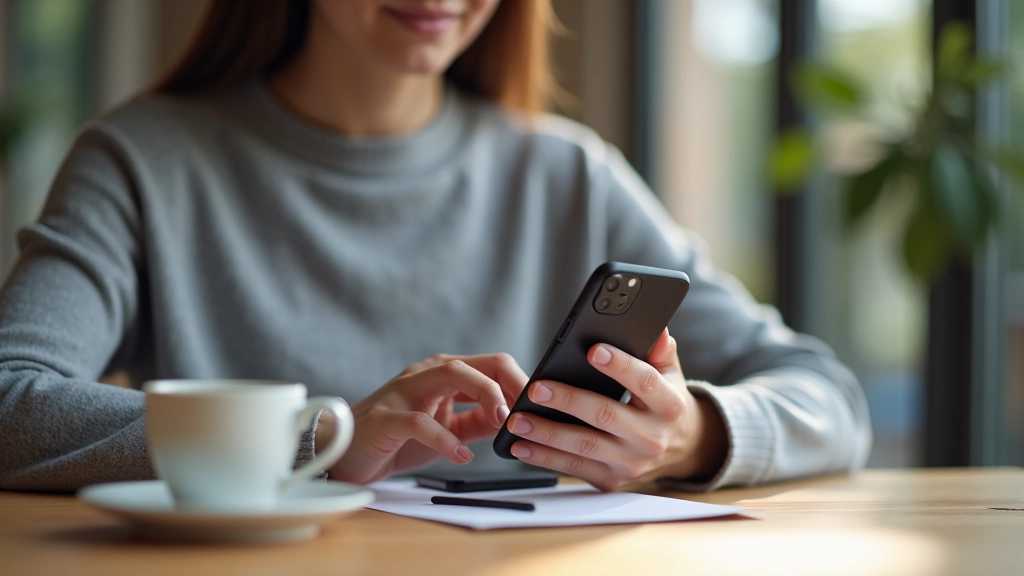 Pessoa digitando mensagem em smartphone com teclado visível